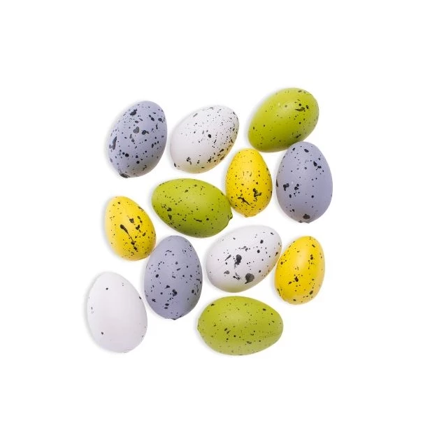 Jajka przepiórcze nakrapiane kolorowe 3,5x2,5cm- 24 sztuk