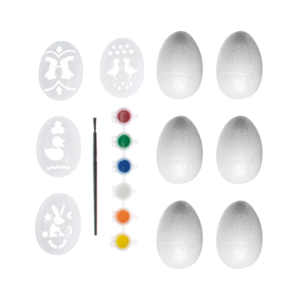 Zestaw kreatywny do dekoracji jajek styropianowych