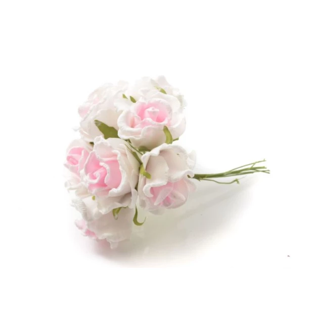 Róże piankowe różowe 3,5x3cm 9 sztuk