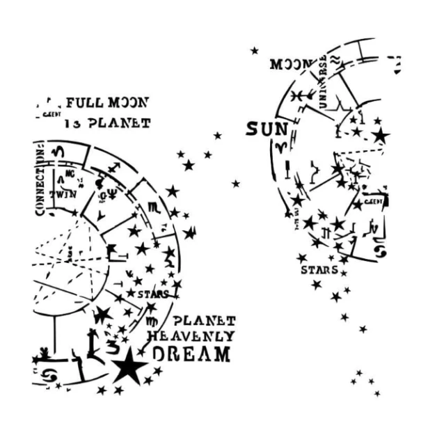 Szablon Maska 15x15cm -  Horoscope/Horoskop