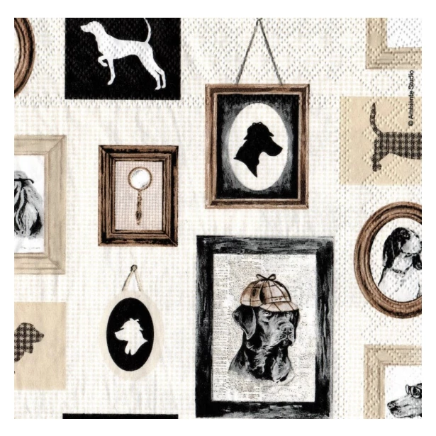 Serwetka - obrazy z psami