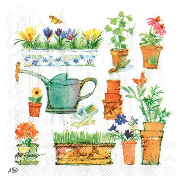 Serwetka mała - Kwiaty, ogród