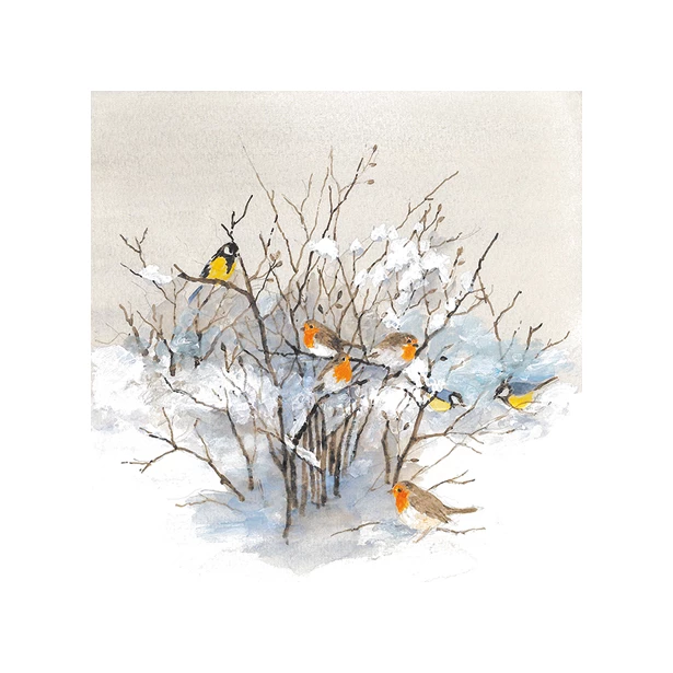 Serwetka mała  - Zimowe ptaszki