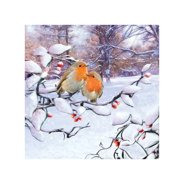 Serwetka mała - Zimowe ptaszki