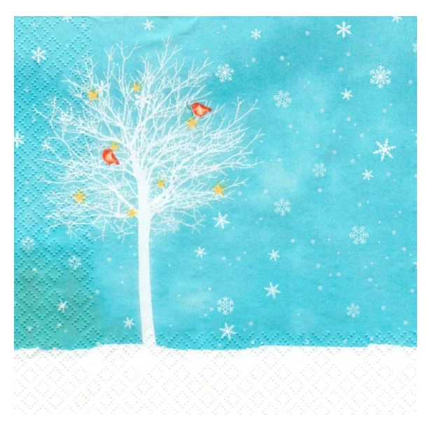 Serwetka -zimowe drzewo