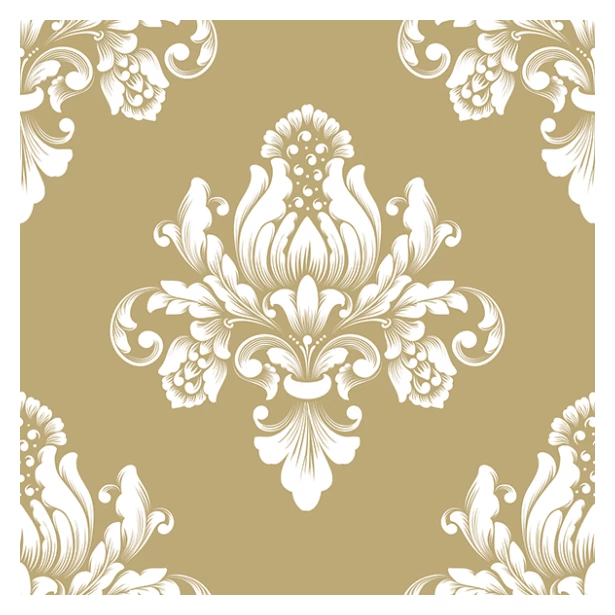 Serwetka - Biały ornament na złotym tle