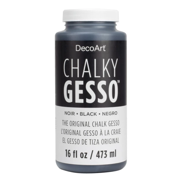 DecoArt-Chalky Gesso Black 473 ml