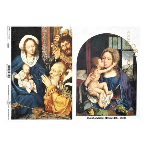 PAPIER RYŻOWY  A4 -  ikony, obrazy religijne, Pokłon trzech króli