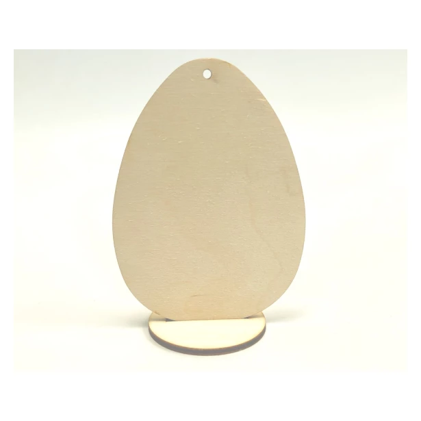 Jajko ze sklejki na podstawce 8cm