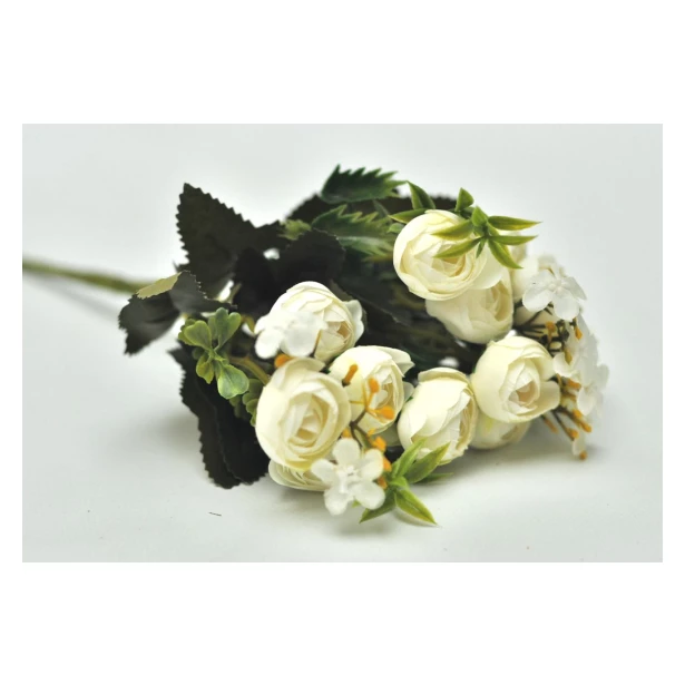 Bukiet białe róże  sztuczne kwiaty 30cm 13 sztuk