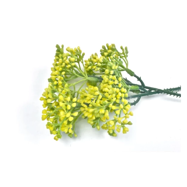 Malutkie kwiatuszki żółte sztuczne kwiaty 18cm - 2 wiązki