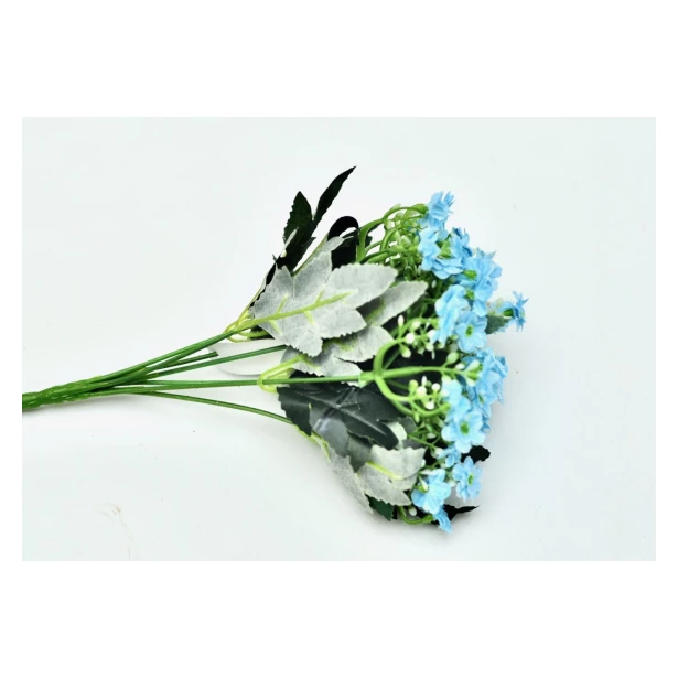 Bukiet drobne kwiatuszki błękitne sztuczne kwiaty - 27 cm