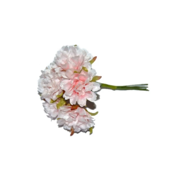 Bukiecik ozdobny goździki różowe 2,5cm - 6 sztuk/główek