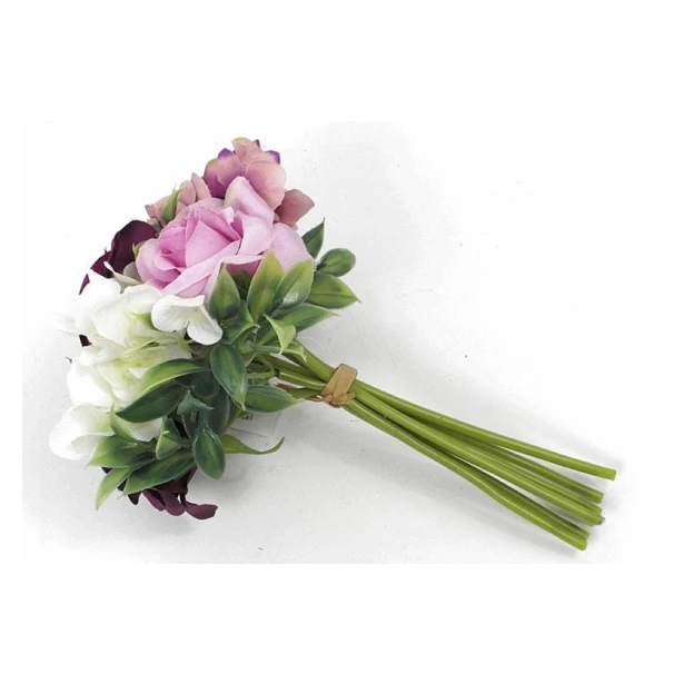 Sztuczne kwiaty do aranżacji różowy jasny - 5 sztuk