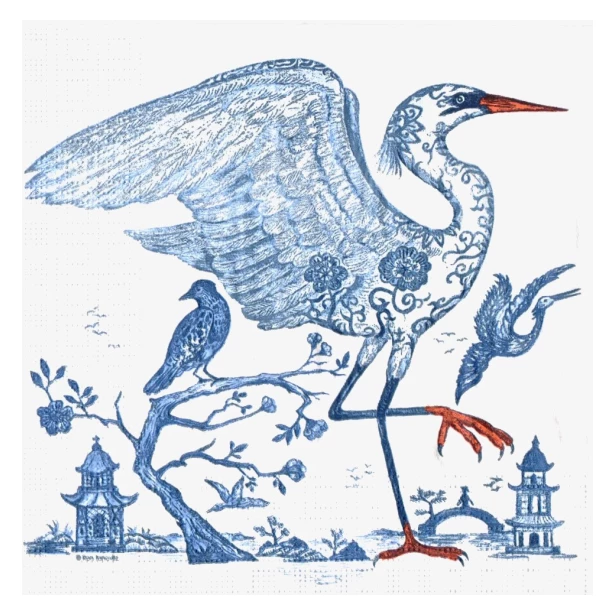 Serwetka - Niebieskie ptaki