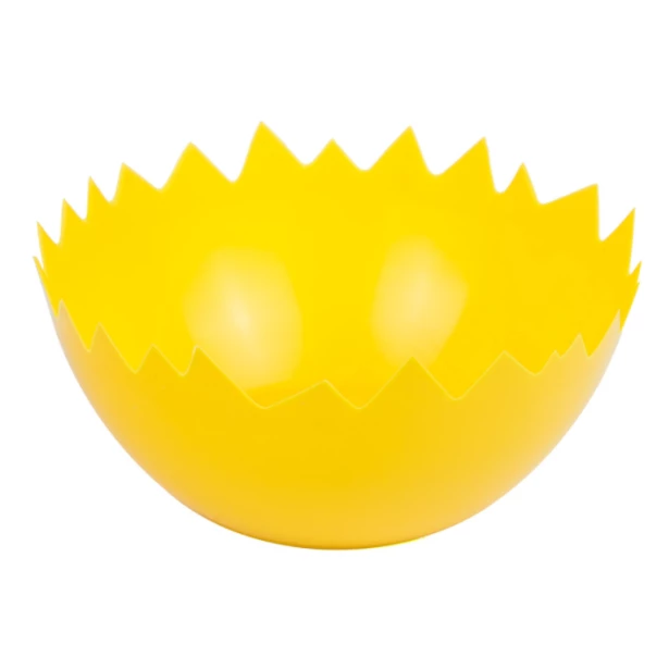 Osłonka plastikowa skorupka jajka żółta - 5cm