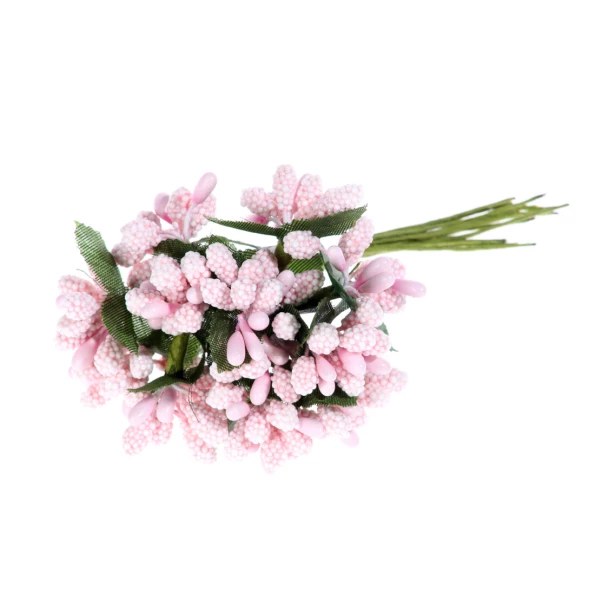 Wiązka dekoracyjna ryżyk różowy 12 bukiecików