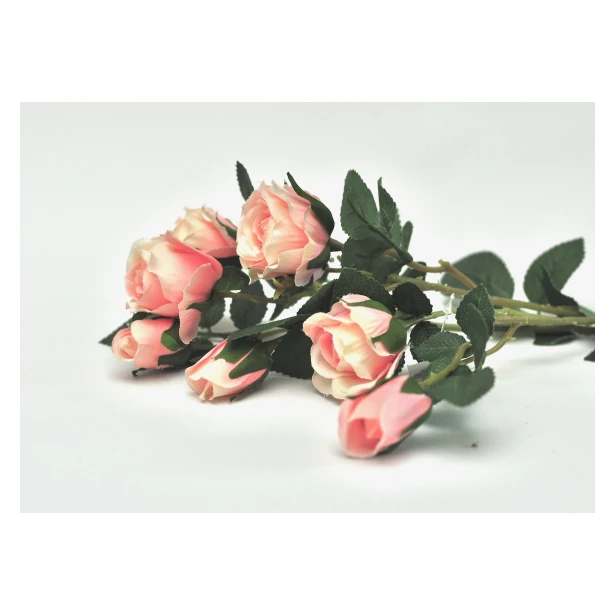 Bukiet różowe róże sztuczne kwiaty 30cm 10 sztuk