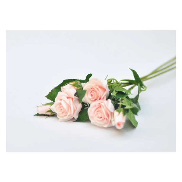 Róża - sztuczne kwiaty 34 cm - 3 gałązki