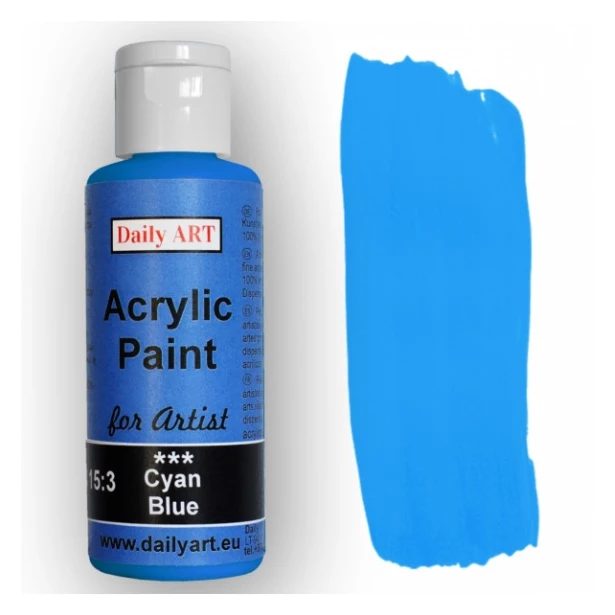 Farba akrylowa dla artystów cyan blue/cyjan niebieski 50ml