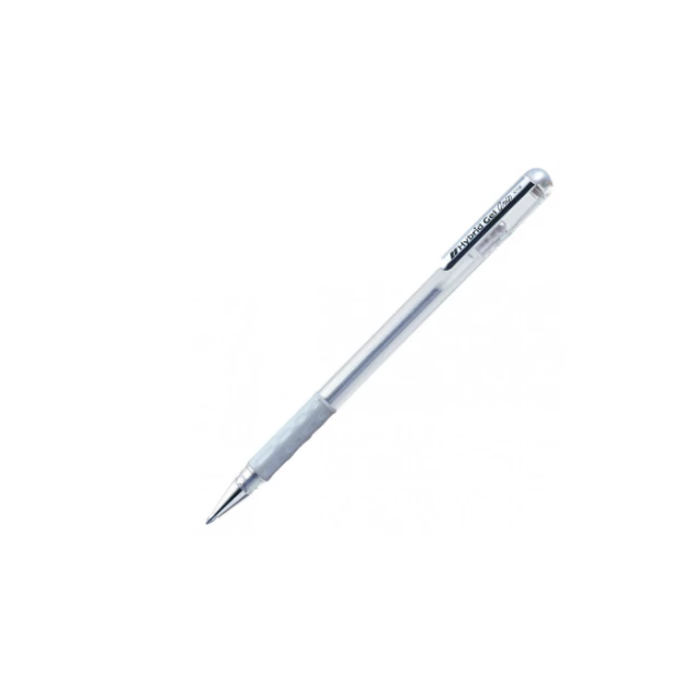 Pentel Długopis żelowy Hybrid Gel wodoodporny, niezmywalny 0,8mm - srebrny