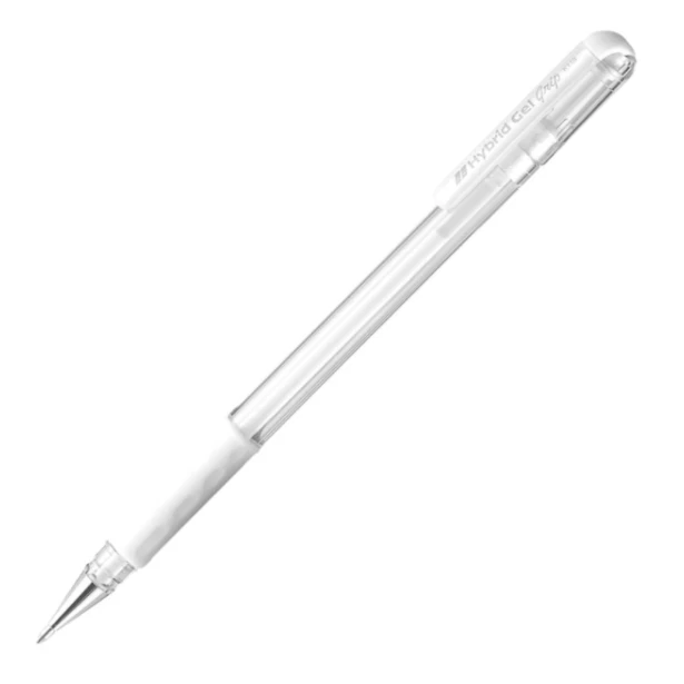 Pentel Długopis żelowy Hybrid Gel wodoodporny, niezmywalny 0,8mm - biały