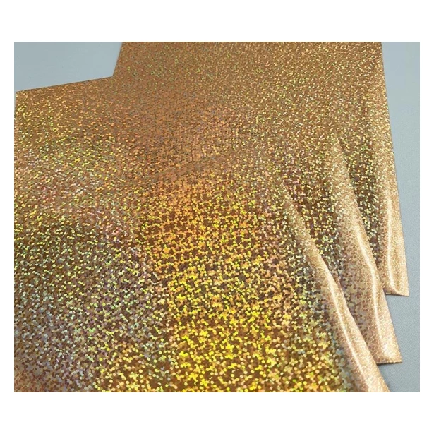 Folia metaliczna termoton - brokatowa złota 5 sztuk