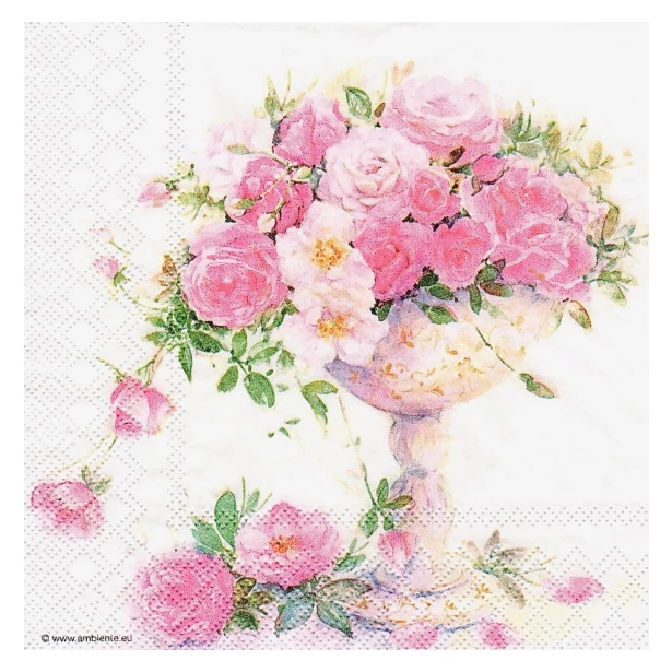 Serwetka - Róże, kwiaty