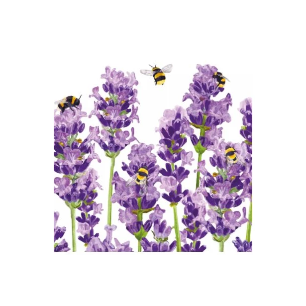 Serwetka mała -  Lawenda, pszczoły