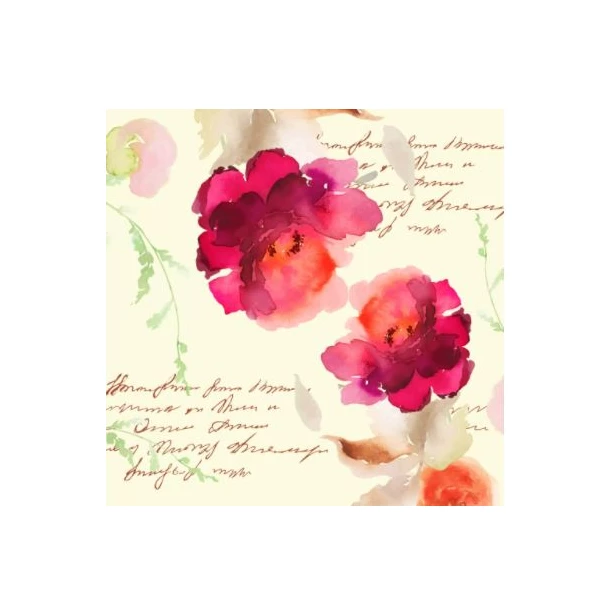 Serwetka - Kwiaty, napis