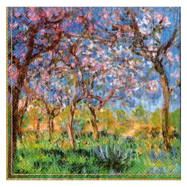 Serwetka - Monet, malowany widok