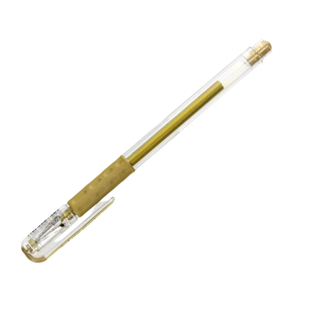 Pentel Długopis żelowy Hybrid Gel wodoodporny, niezmywalny 0,7mm - metaliczny złoty
