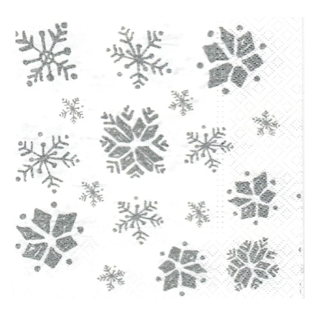 Serwetka - Śnieżynki, płatki śniegu