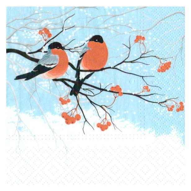 Serwetka - Zimowe ptaszki