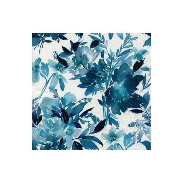 Serwetka -  Niebieskie kwiaty