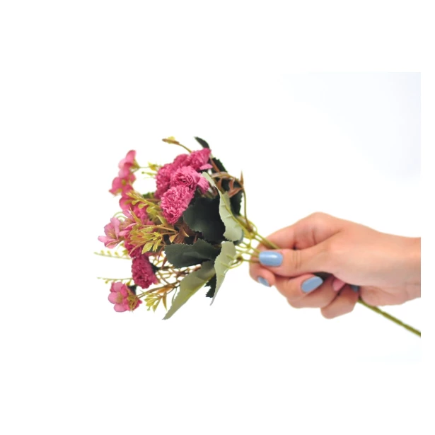 Bukiet mieszany Róże BIAŁE I RÓŻOWE - sztuczne kwiaty 29cm