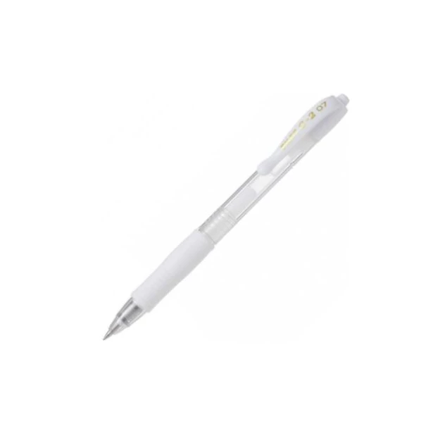 PILOT Długopis żelowy automatyczny niezmywalny G2 biały - 03mm