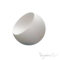 Bombka  WKLĘSŁA  plastikowa  biała 10 cm