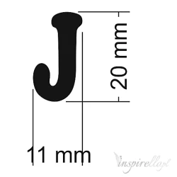 Literka do napisów J 20x11 mm