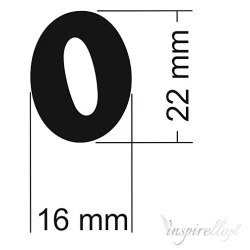 Literka do napisów O 22x16 mm