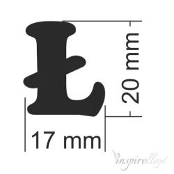 Literka do napisów Ł 20x17 mm