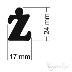 Literka do napisów Ż 24x17 mm