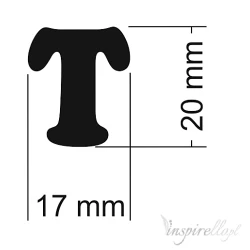 Literka do napisów T 20x17 mm