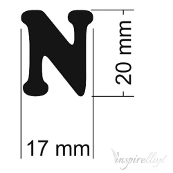 Literka do napisów N 20x17 mm