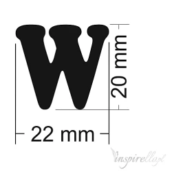 Literka do napisów W 20x22 mm