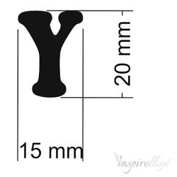 Literka do napisów Y 20x15 mm