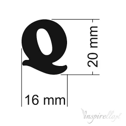Literka do napisów Q 20x16 mm