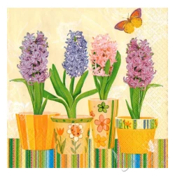 Serwetka - kwiaty, motylki