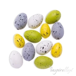 Jajka przepiórcze nakrapiane kolorowe 3,5x2,5cm- 24 sztuk