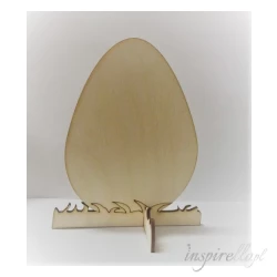 Jajko ze sklejki z trawą 16 cm